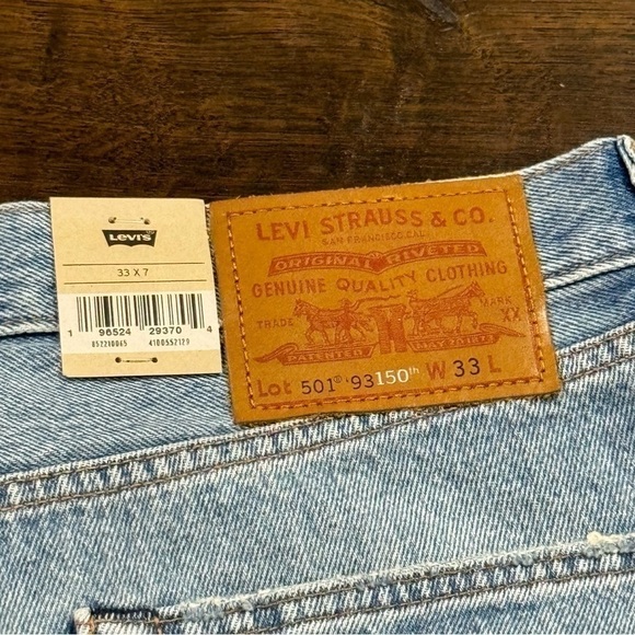 Levi’s 501 93 Patchwork Denim Shorts Size 33X7 Men - Picture 4 of 11